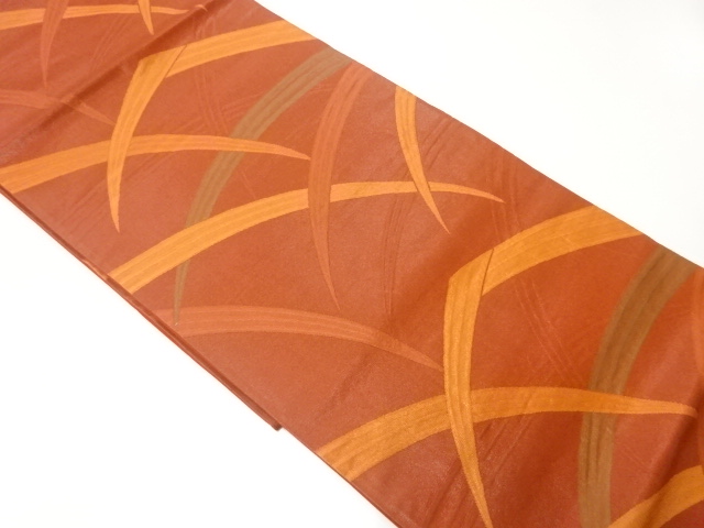 芝草模様織出し袋帯